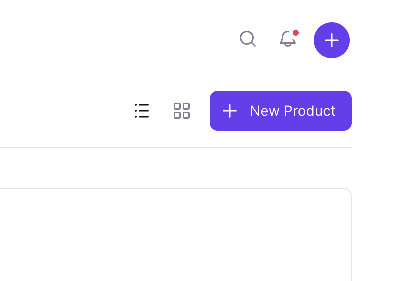 New product button
