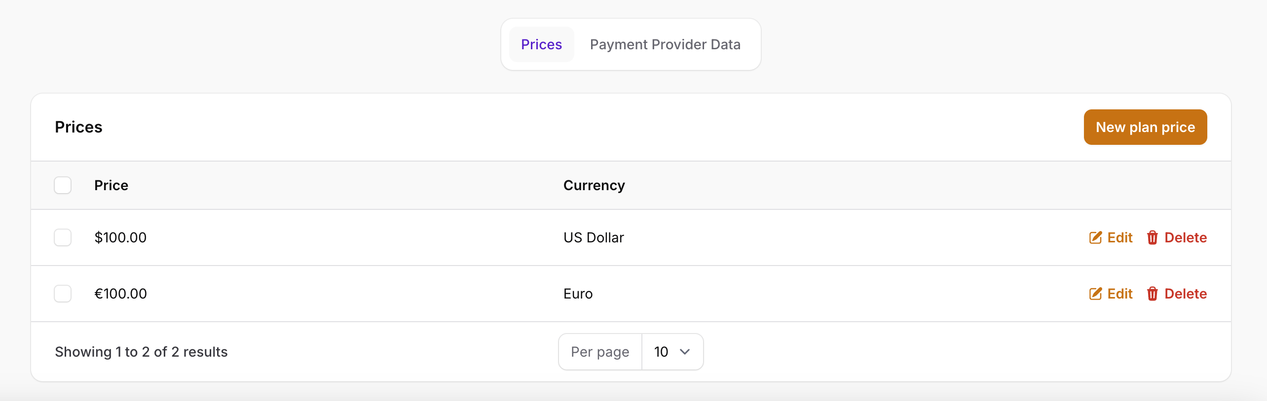 Multi-currency support
