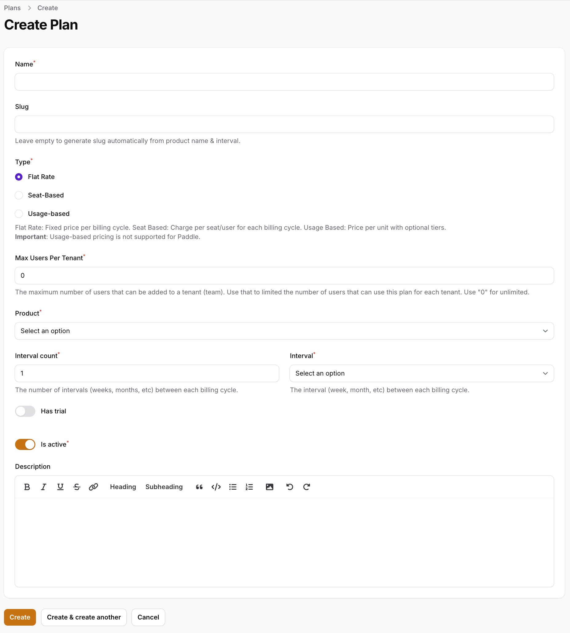 seat-based plans